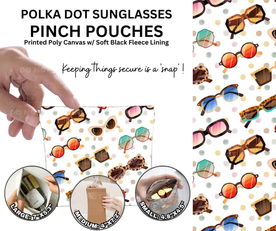 Polka Dot Sunglasses Pinch Pouches