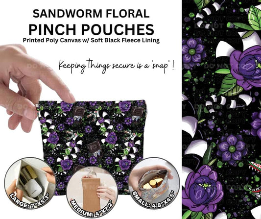 Sandworm Floral Pinch Pouches