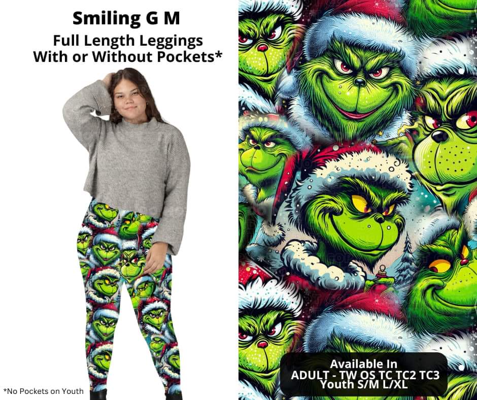 Smiling G M Full Length Leggings w/ Pockets