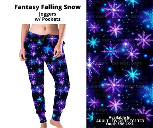 Fantasy Falling Snow Joggers