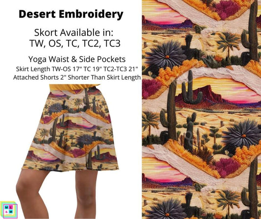 Desert Embroidery Skort