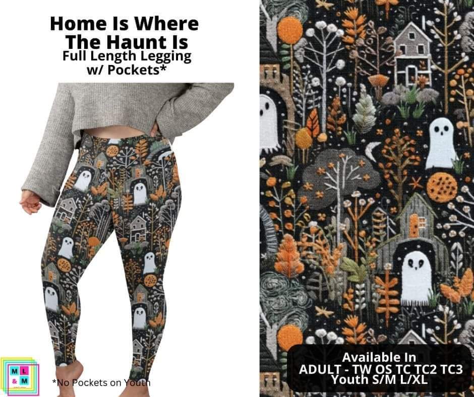 Home Is Where The Haunt Is Full Length Leggings w/ Pockets