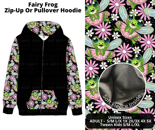 Preorder! Closes 11/21. ETA Jan. Fairy Frog Zip-Up or Pullover Hoodie