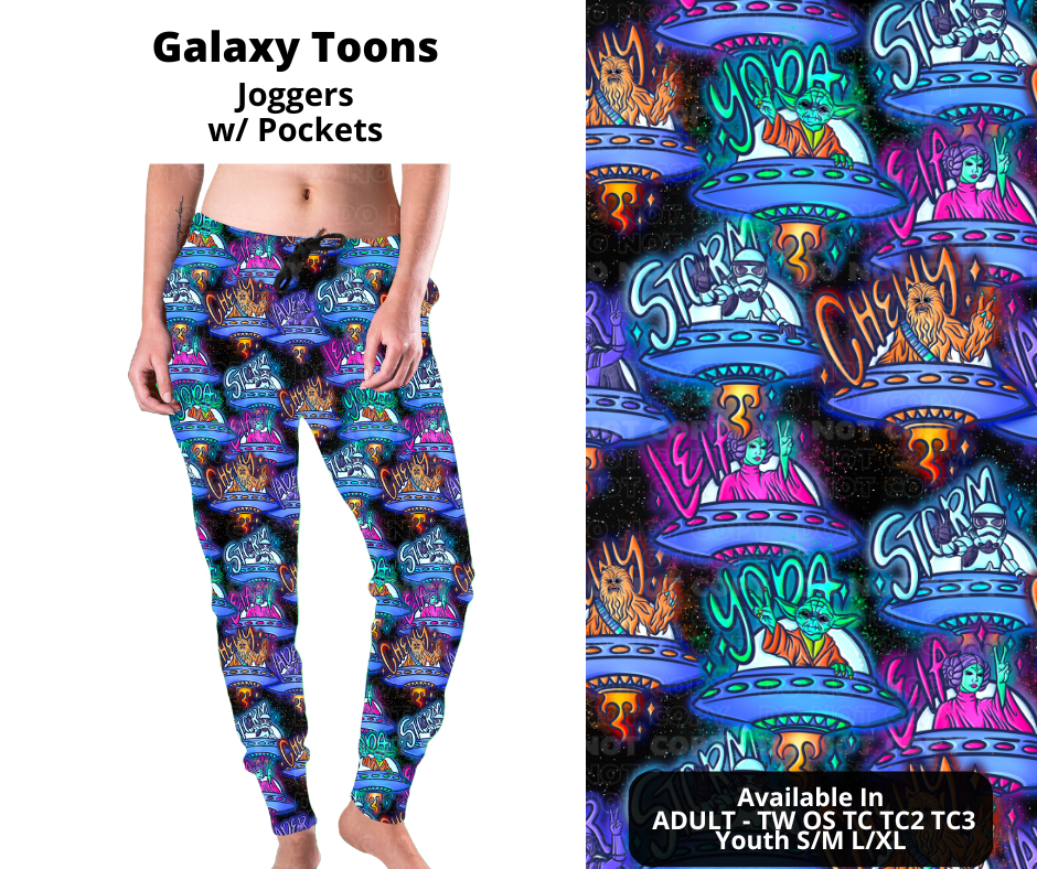 Preorder! Closes 11/27. ETA Feb. Galaxy Toons Joggers