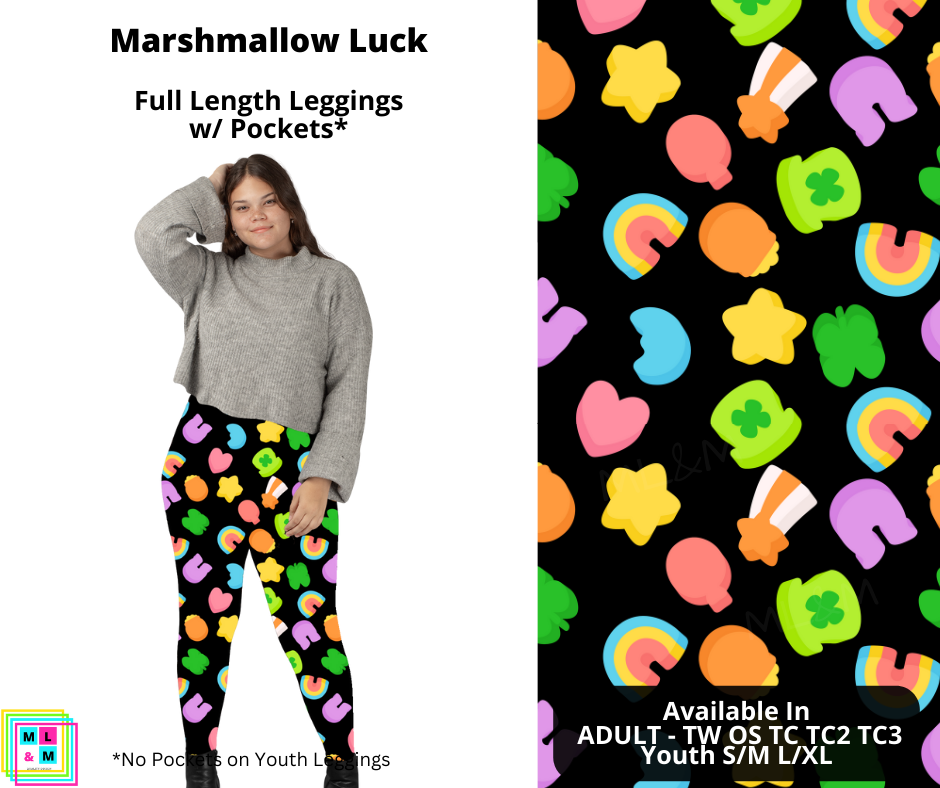 Marshmallow Luck Full Length Leggings w/ Pockets