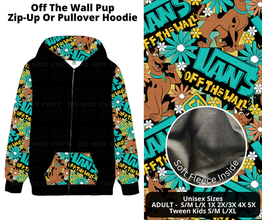 Preorder! Closes 11/21. ETA Jan. Off The Wall Pup Zip-Up or Pullover Hoodie