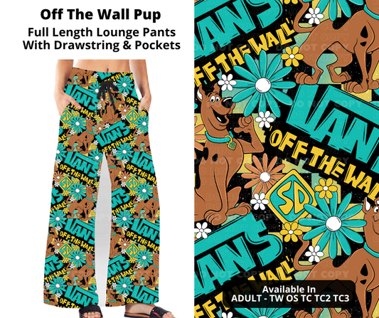 Preorder! Closes 11/21. ETA Jan. Off The Wall Pup Full Length Lounge Pants