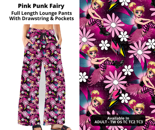 Preorder! Closes 11/21. ETA Jan. Pink Punk Fairy Full Length Lounge Pants