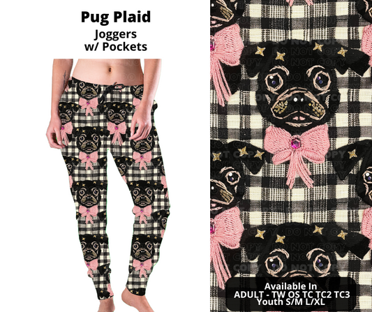 Preorder! Closes 11/4. ETA Jan. Pug Plaid Joggers