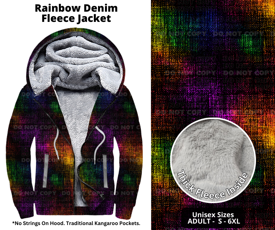 Preorder! Closes 10/21. ETA Jan. Rainbow Denim Jackets