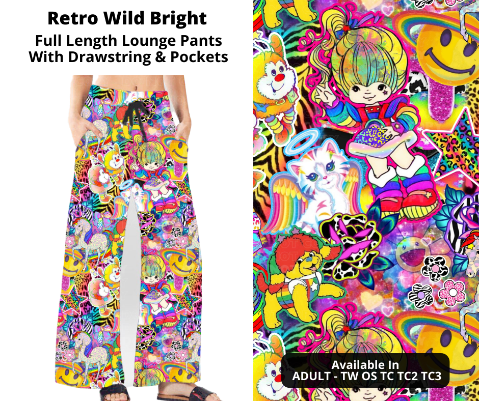 Retro Wild Bright Full Length Lounge Pants