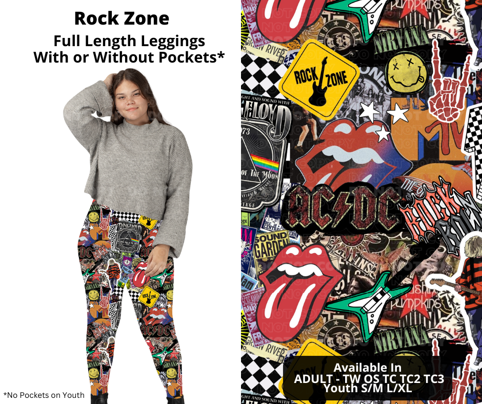 Preorder! Closes 11/27. ETA Feb. Rock Zone Full Length Leggings w/wo Pockets