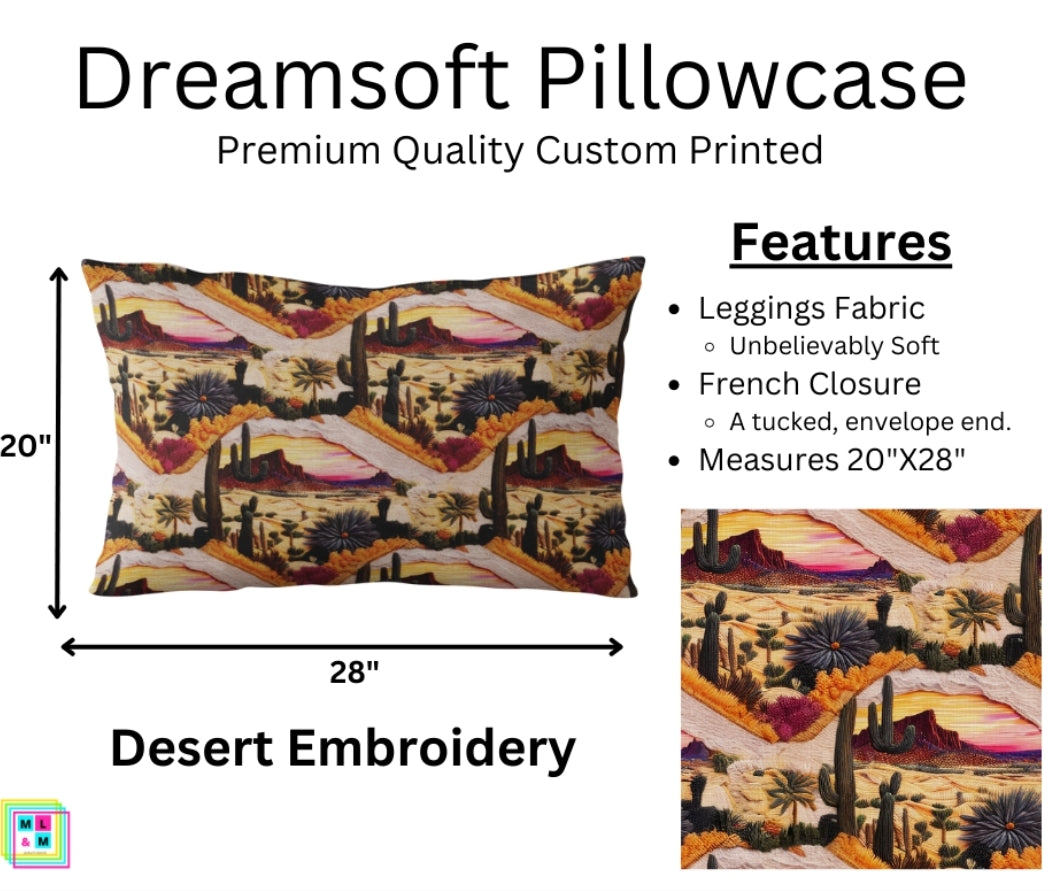 Desert Embroidery Dreamsoft Pillowcase