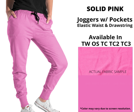 Solid Pink Joggers