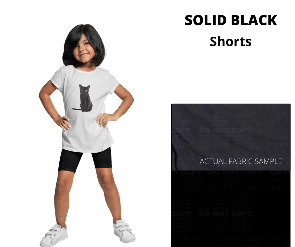 Solid Black Youth Jamaica Shorts