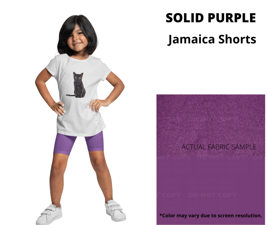 Solid Purple Youth Jamaica Shorts