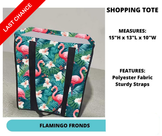 Flamingo Fronds Shopping Tote