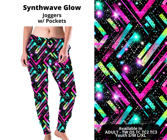 Preorder! Closes 10/31. ETA Jan. Synthwave Glow Joggers