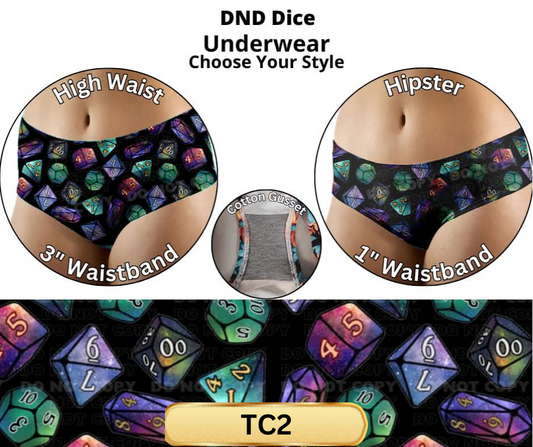 DND Dice High Waist Underwear