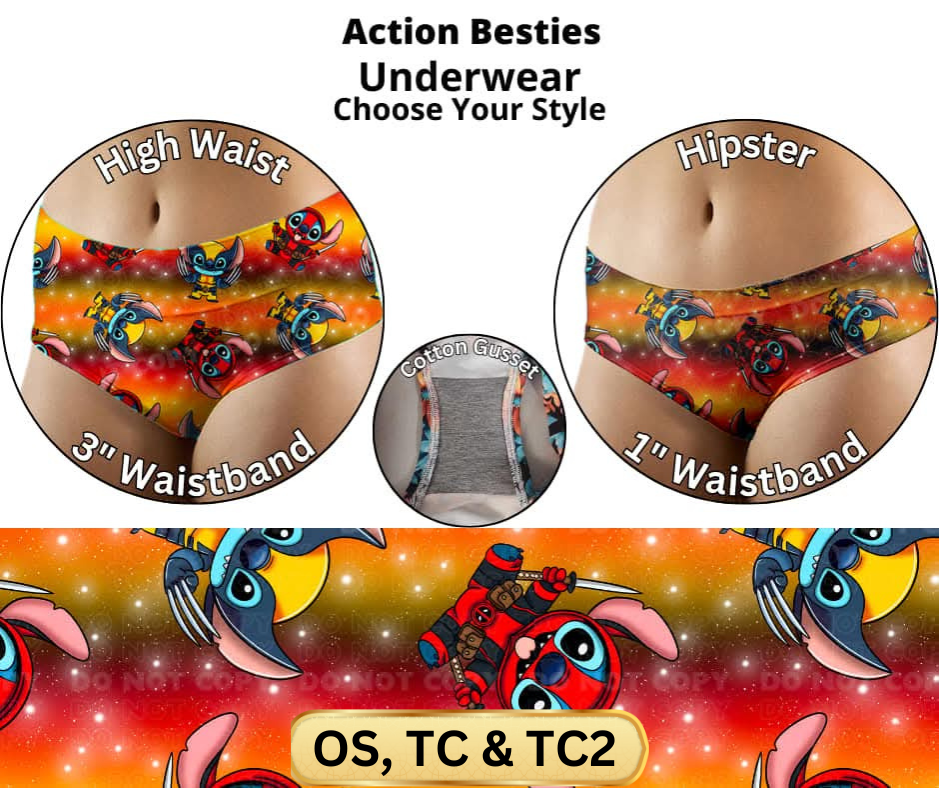 Action Besties Hipster & High Waist Underwear