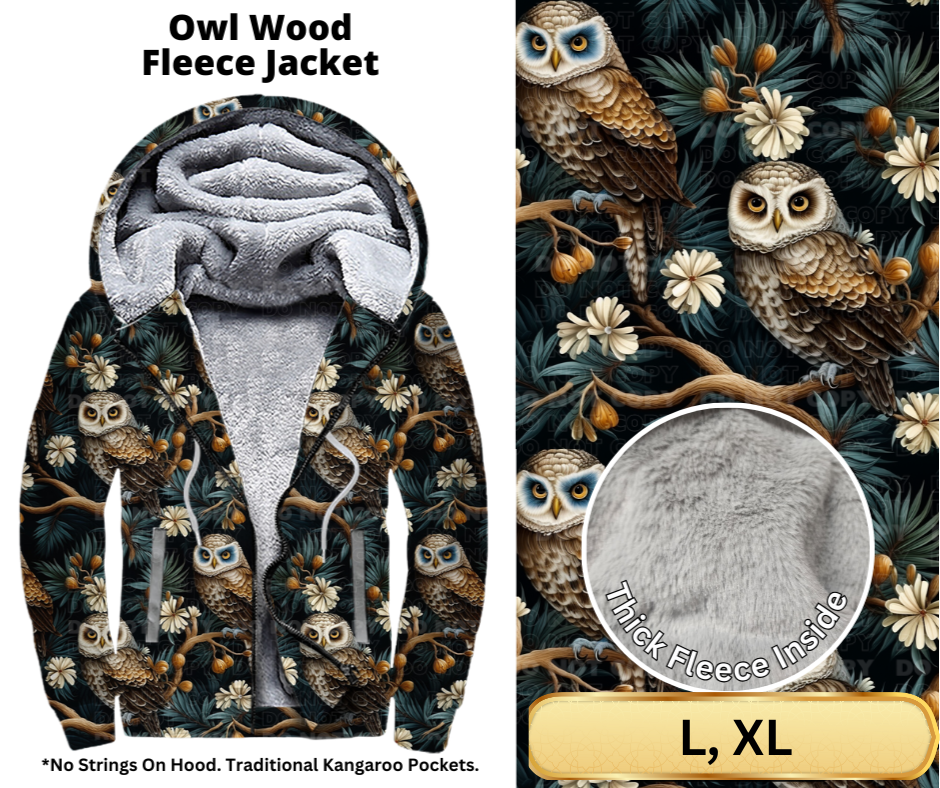 Owl Wood Fleece Jackets