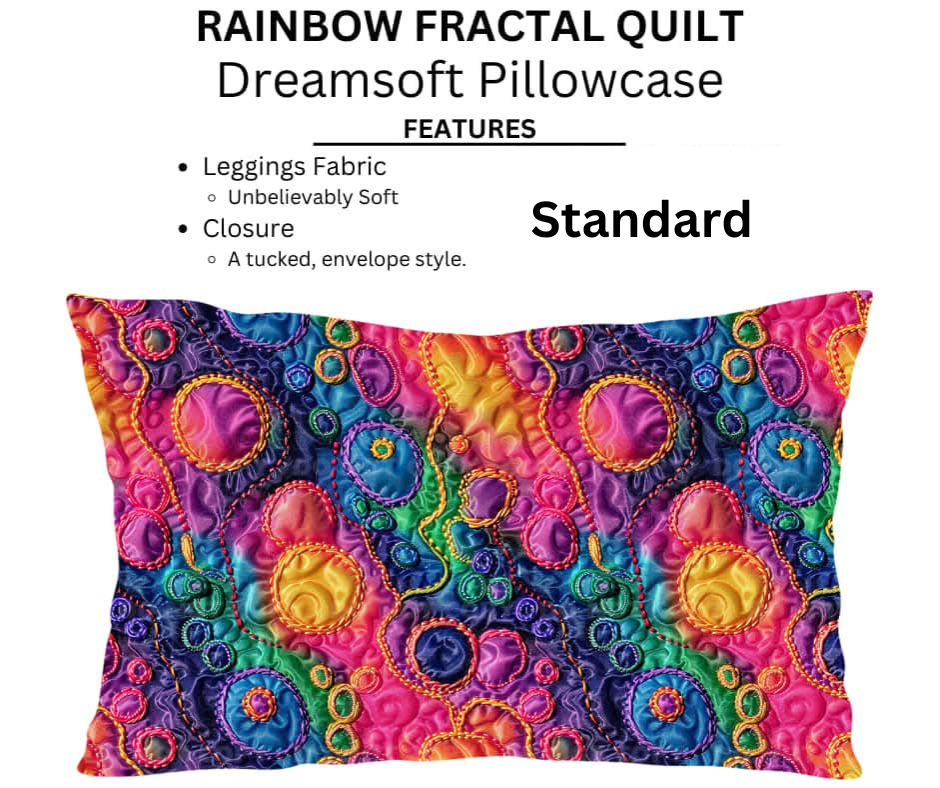 Rainbow Fractal Quilt Dreamsoft Pillowcases