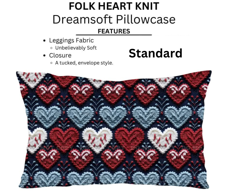 Folk Heart Knit Dreamsoft Pillowcases