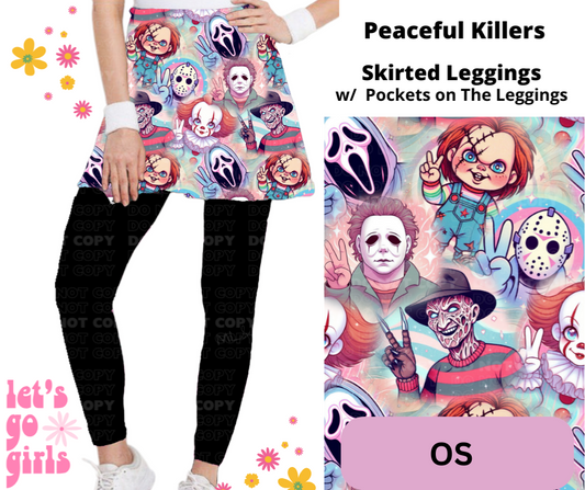 Preorder Extras! ETA March. Peaceful Killers Skirted Full Length Leggings w/ Pockets