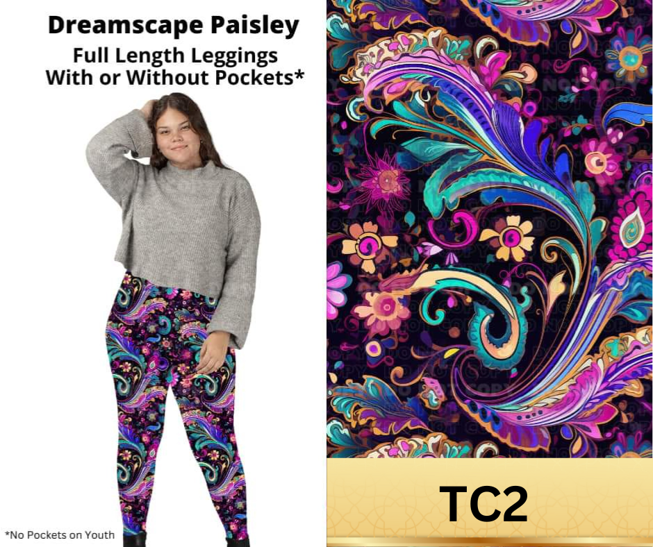 Dreamscape Paisley Full Length Leggings w/ Pockets