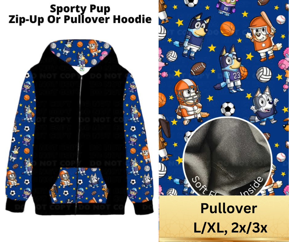 Sporty Pup Pullover Hoodie