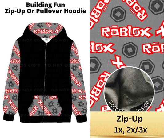 Building Fun Zip-Up Hoodie