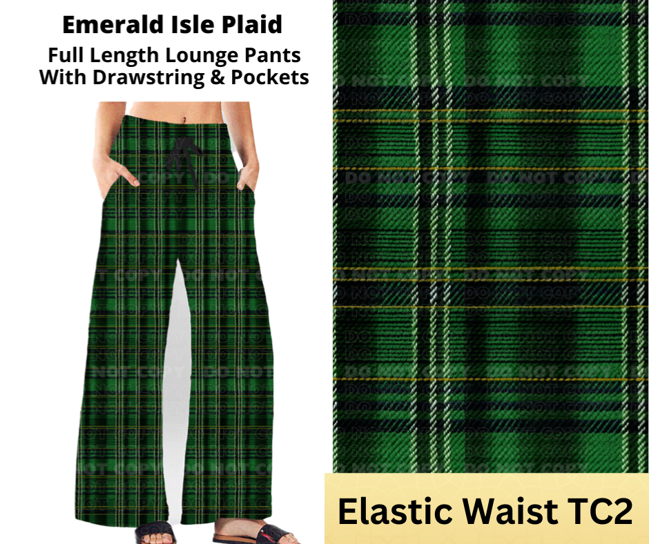 Preorder Extras! ETA Feb. Emerald Isle Plaid Full Length Lounge Pants