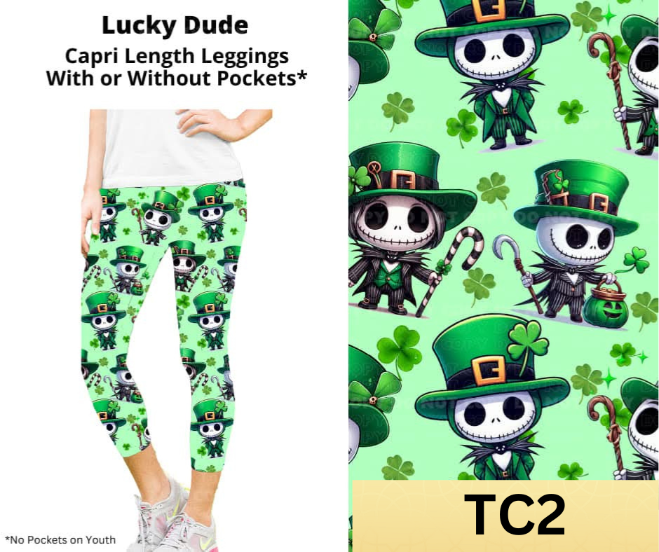 Preorder Extras! ETA Feb. Lucky Dude Capri Length Leggings w/ Pockets