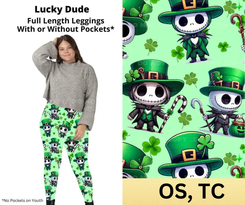 Preorder Extras! ETA Feb. Lucky Dude Full Length Leggings w/ Pockets