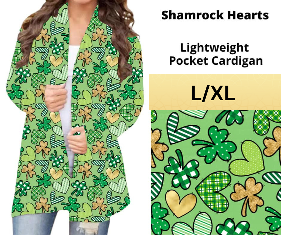 Preorder Extras! ETA March. Shamrock Hearts Pocket Cardigan