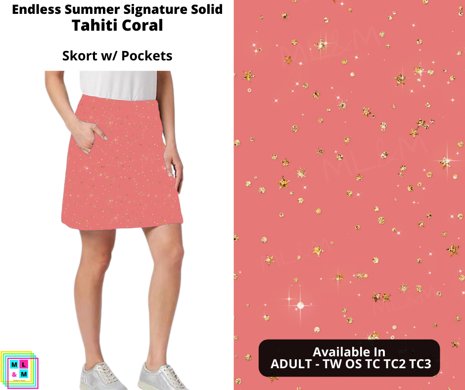 Tahiti Coral Skort