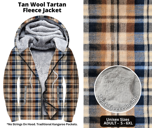 Preorder! Closes 10/21. ETA Jan. Tan Wool Tartan Jackets