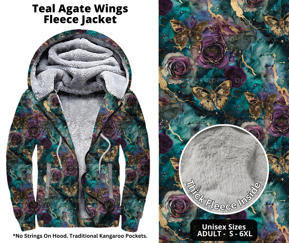 Preorder! Closes 10/21. ETA Jan. Teal Agate Wings Jackets