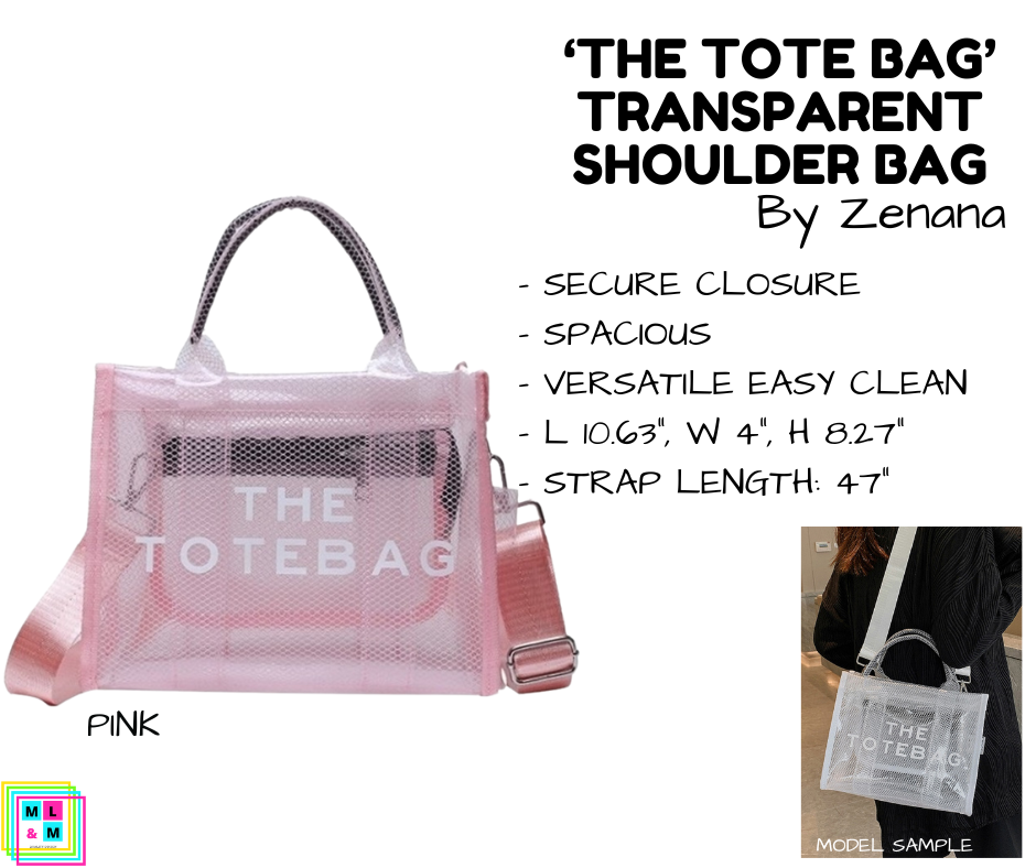 'The Tote Bag' Transparent Shoulder Bag - Multiple Colors