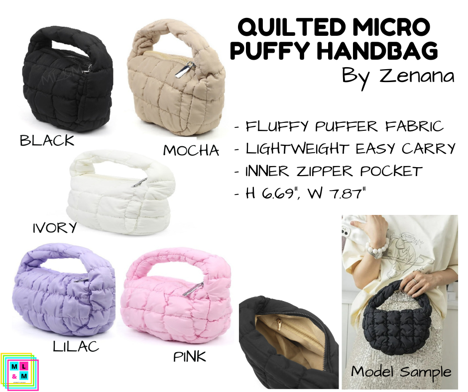 Quilted Micro Puffy Handbag - Multiple Colors