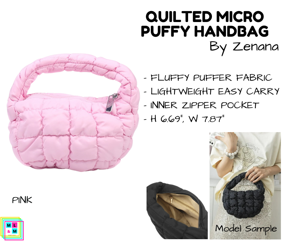 Quilted Micro Puffy Handbag - Multiple Colors