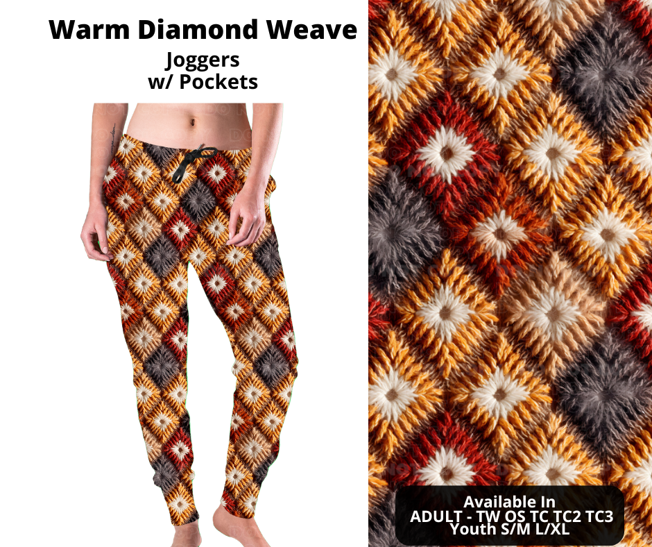 Preorder! Closes 11/4. ETA Jan. Warm Diamond Weave Joggers