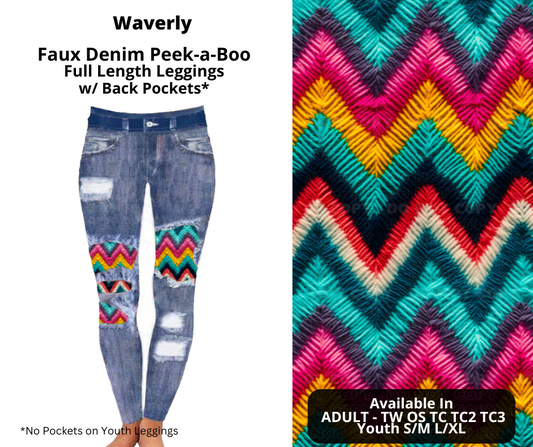 Preorder! Closes 10/28. ETA Dec. Waverly Faux Denim Peekaboo Full Length