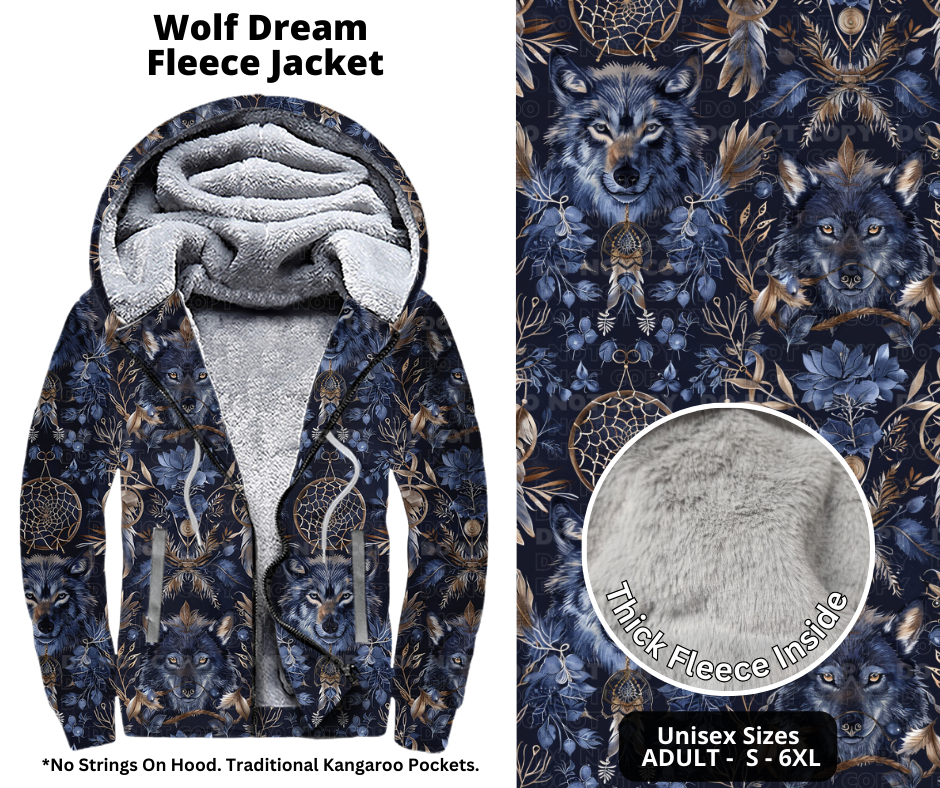 Preorder! Closes 10/21. ETA Jan. Wolf Dream Fleece Jackets