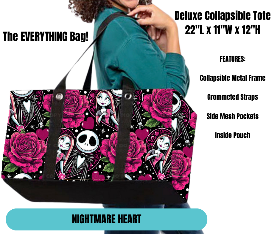 Nightmare Heart Collapsible Tote