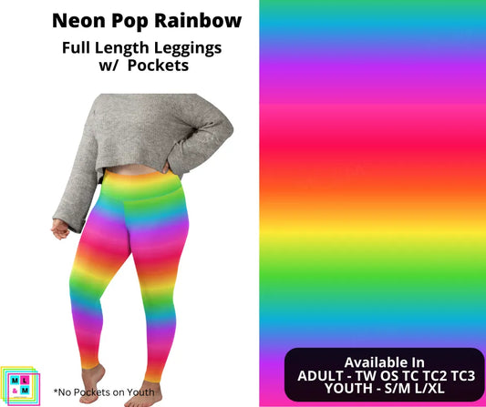 Neon Pop Rainbow Full Length w/ Pockets