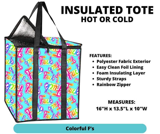 Colorful F's Insulated Tote