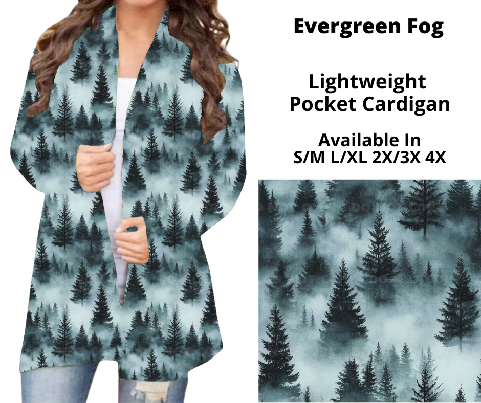 Preorder! Closes 10/28. ETA Dec. Evergreen Fog Pocket Cardigan