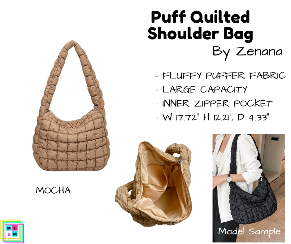 Puff Quilted Shoulder Bag - Multiple Colors