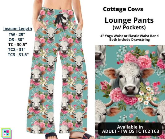 Cottage Cows Full Length Lounge Pants